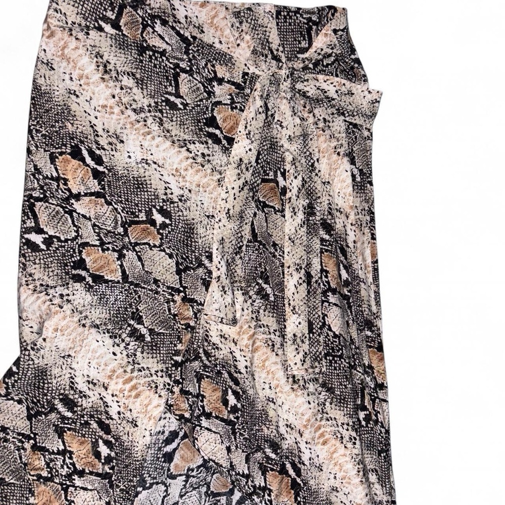 Asymmetrical Snake Print Skirt